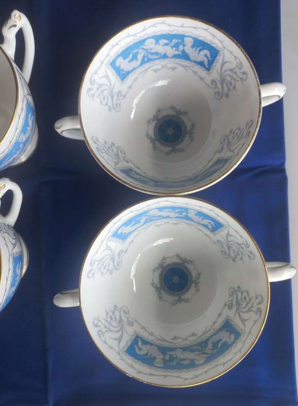 Coalport bone china: Revelry - 4 x cups and 2 x Soup Coupe