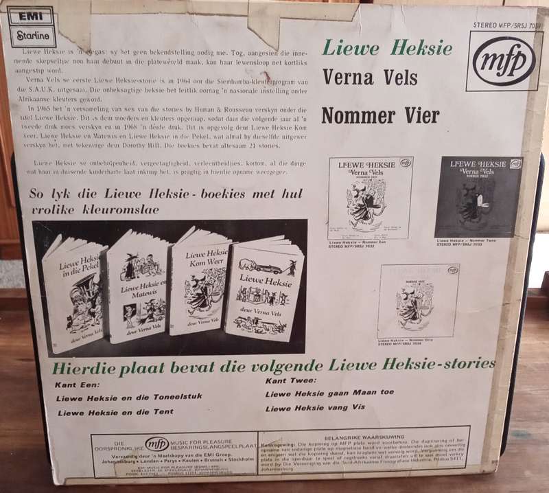 LIEWE HEKSIE NOMMER VIER - VERNA VELS LP VINYL RECORD AFRIKAANS