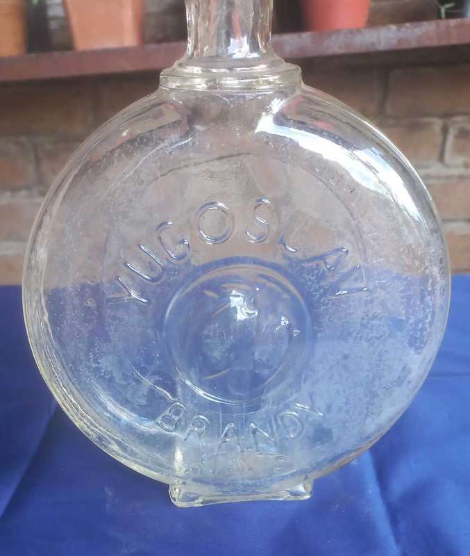 Yugoslav brandy bottle (empty)