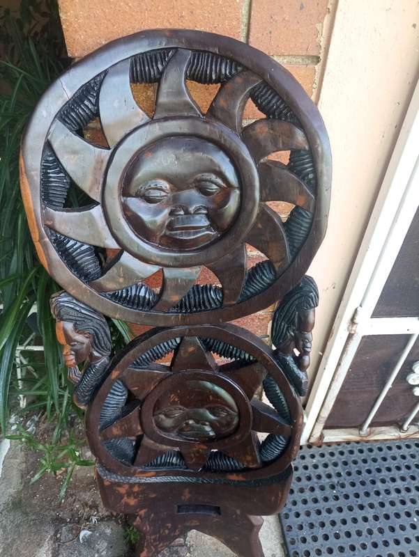 Hand carved wooden chair