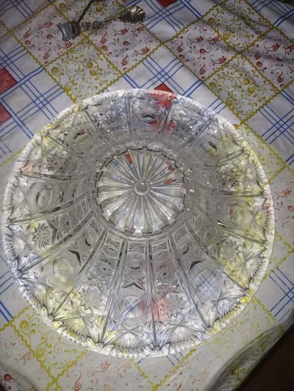 Vintage heavy vintage crystal bowl