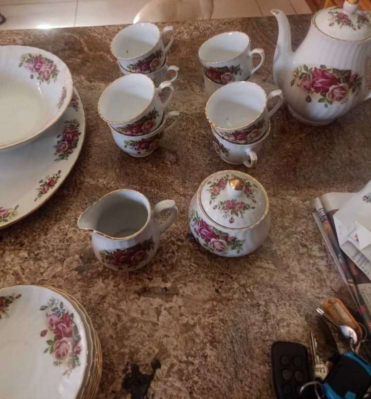 Royal China English Rose tea and Dinner set