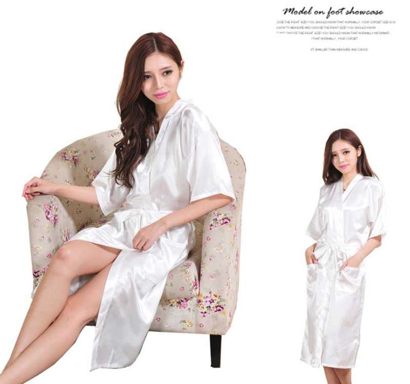 long satin gown silver bride printed back