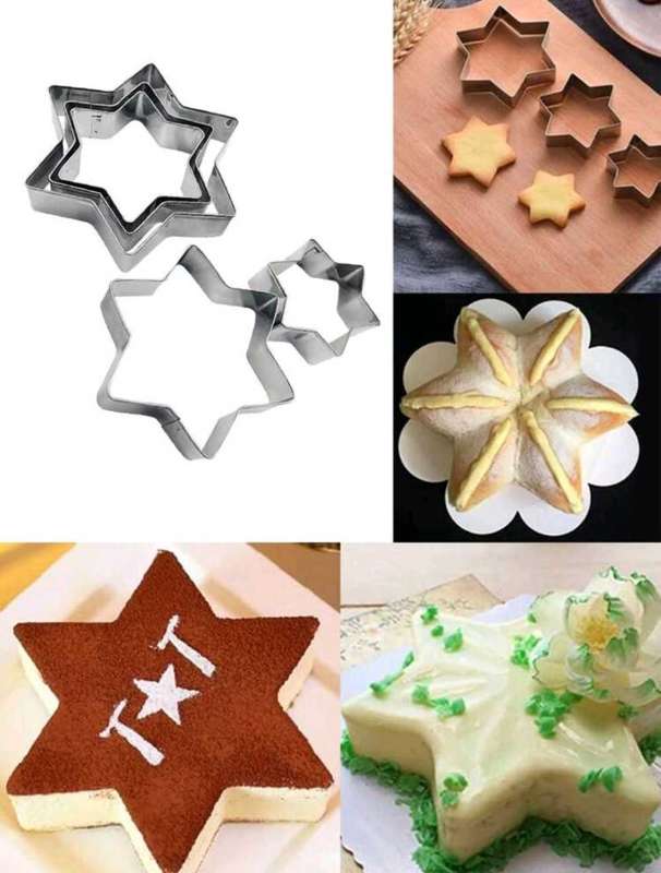 12PCS Cookie Cutter Set  Stainless Steel Flower, Heart, Star Shapes for Baking
