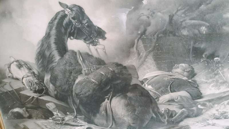 Large Framed Engraving  Titled ( War by Sir Edwin Landseer)