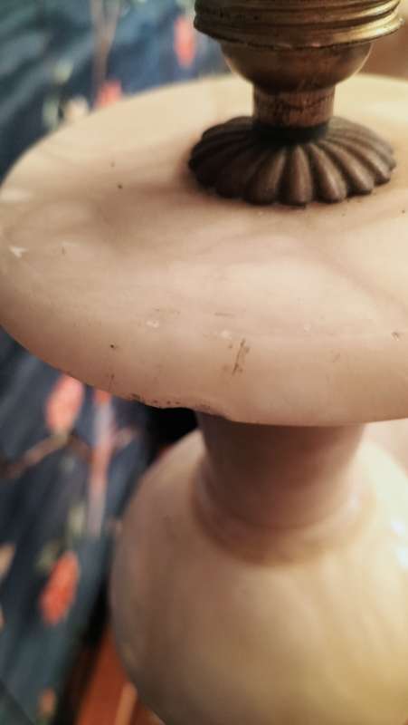 Pair of Marble And Brass Table Lamps