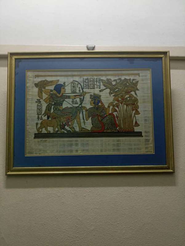 Papyrus Egyptian Pharaoh Queen Archery Arrow and bow