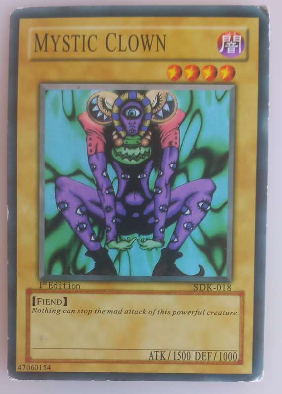 Yu-Gi-Oh! Mystic clown 1st edition card