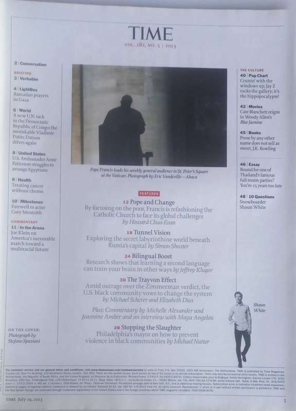 Time magazine July 29, 2013