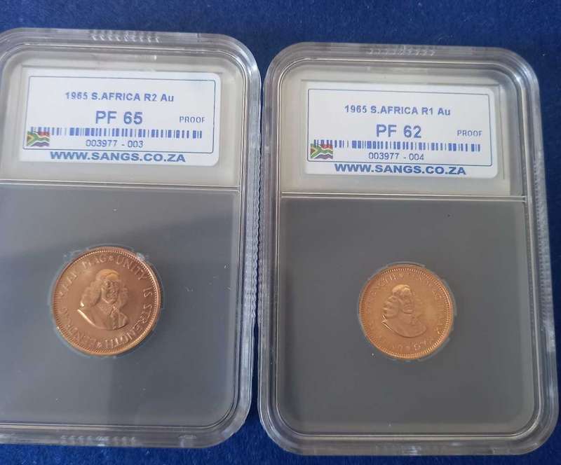 THE 1965 GOLD PROOF R2 & R1