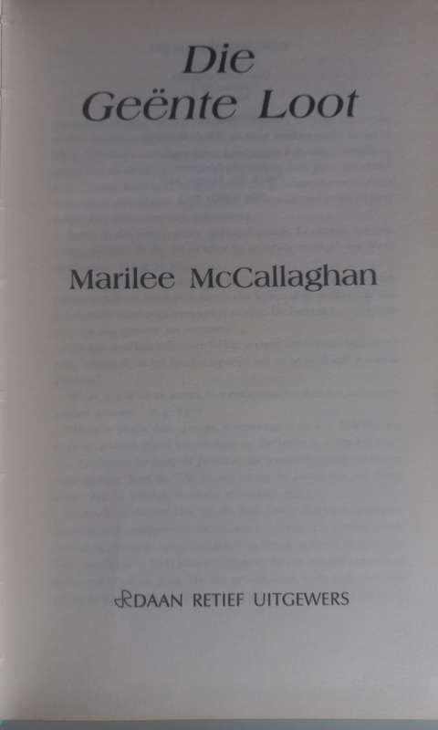 Die geente loot deur Marilee McCallaghan