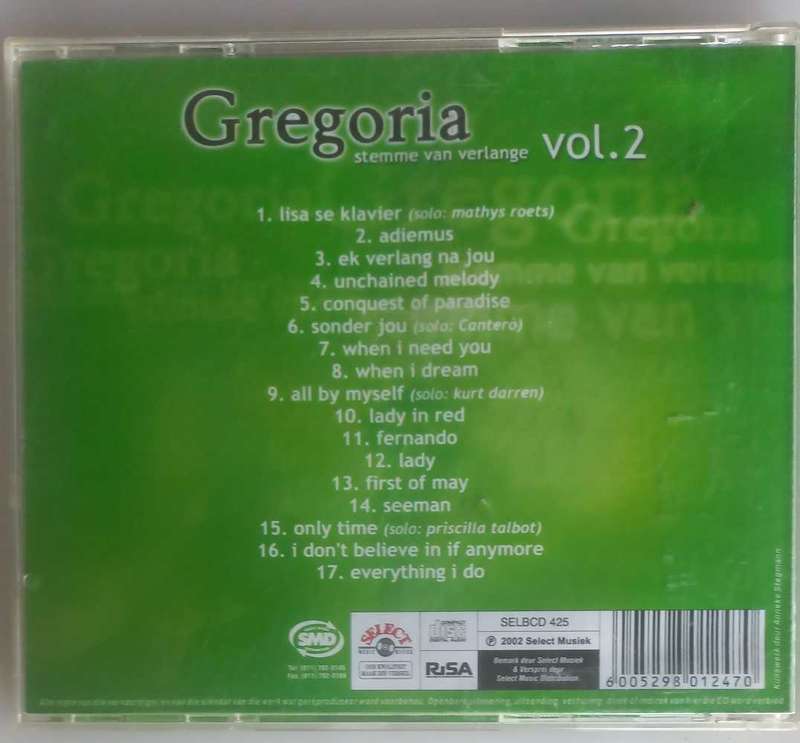 Gregoria vol 2 (cd)