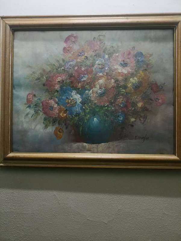 Breathtaking still life oil painting by Douglas original oil canvas