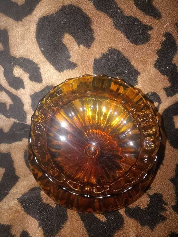 Amber Brown vintage Vase 1960