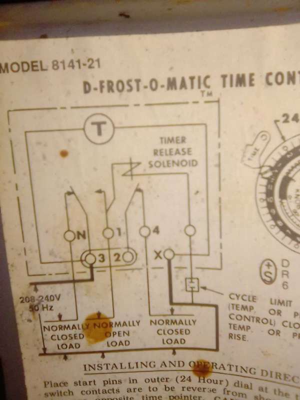D-FROST-O-MATIC TIME CONTROL TIMER.  MODEL 8141-21