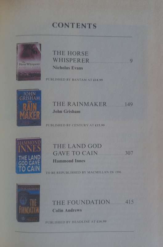 Reader`s digest condensed book: The horse whisperer, The rainmaker, The land God gave to Cain