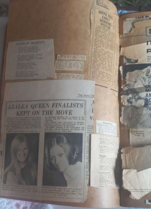 2 x Books with vintage newspaper clippings