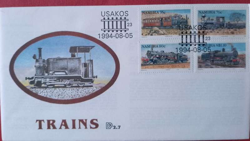 Nambia #2.7 trains fdc