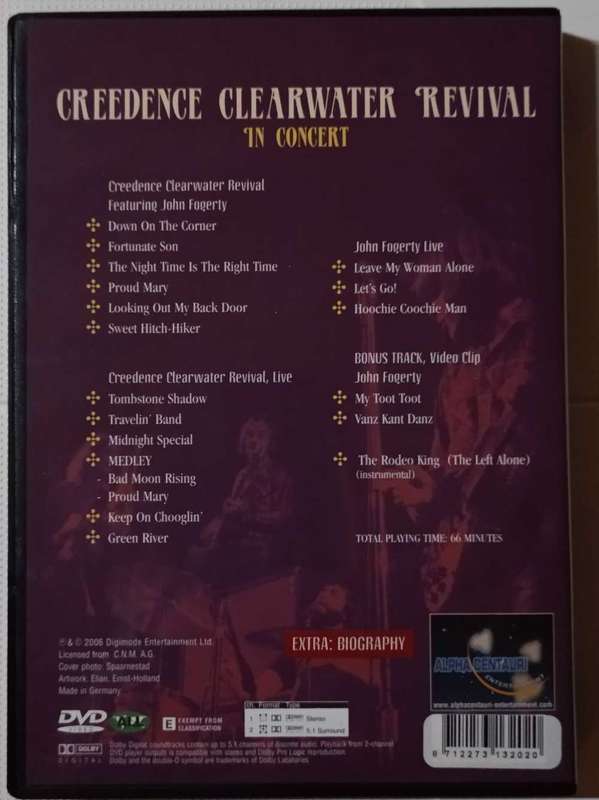Creedence Clearwater Revival - Down on the corner DVD Concert