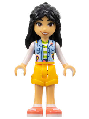 Lego NEW - Friends Liann - Bright Light Blue Vest with Pockets Bright Light Ora