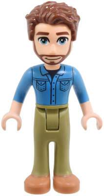 Lego (N) ~ Friends Jonathan - Dark Azure Shirt Olive Green Trousers Medium Noug~