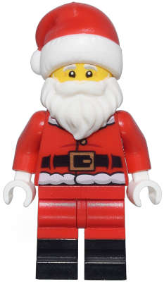 Lego (N) ~ Santa - Fur Lined Jacket with 2 Wrinkles on Back Red Legs with Black~