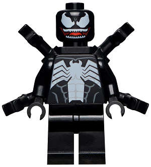 Lego (N) ~ Venom - Teeth Parted 4 Back Appendages Small with Clips~