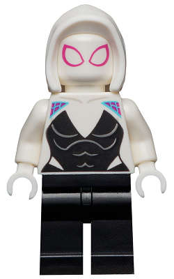 Lego (N) ~ Ghost-Spider / Spider-Gwen (Gwen Stacy) - Black Legs White Basic Smo~