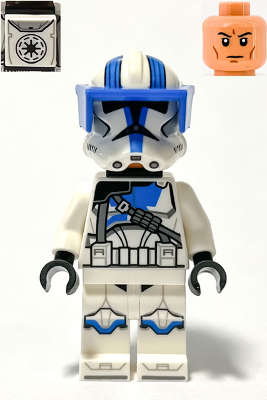 Lego NEW - Clone Heavy Trooper 501st Legion (Phase 2) - White Arms Blue Visor B