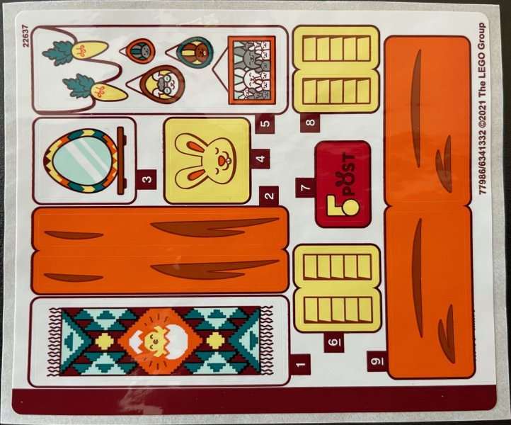 Lego (N) ~ Sticker Sheet for Set 40449 - (77986/6341332)~