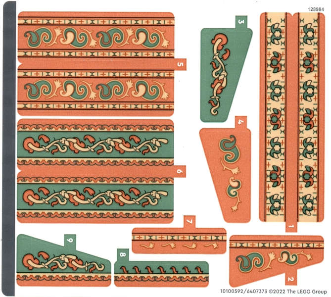 Lego (N) ~ Sticker Sheet for Set 40579 - (10100592/6407373)~