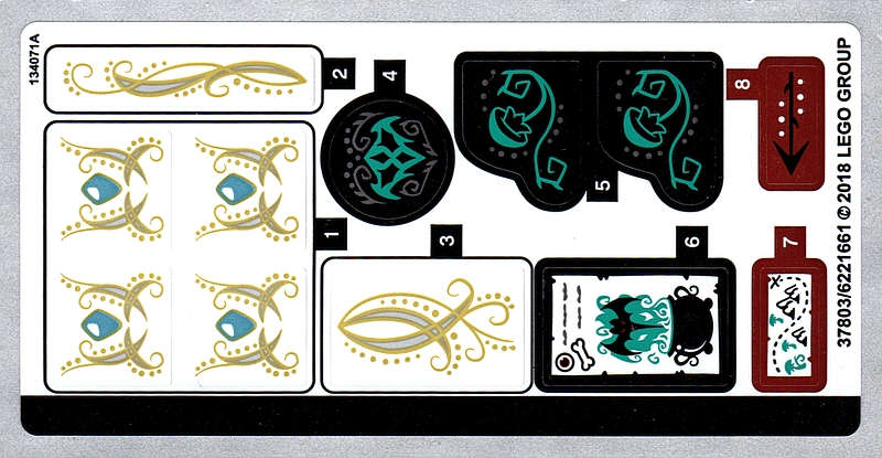 Lego (N) ~ Sticker Sheet for Set 41195 - (37803/6221661)~