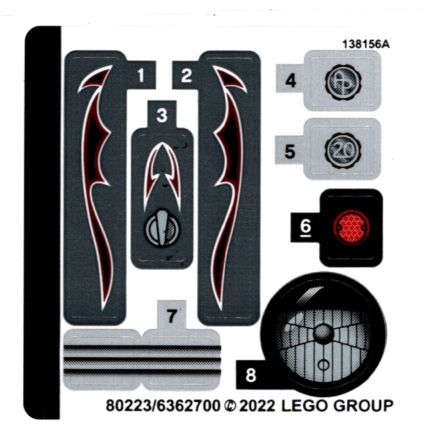 Lego (N) ~ Sticker Sheet for Set 42132 - (80223/6362700)~
