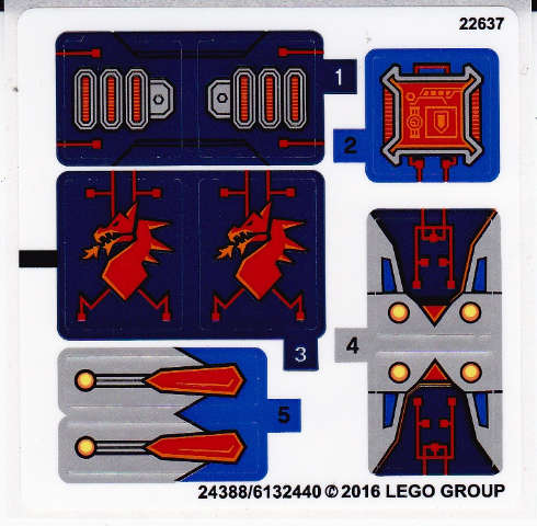 Lego (N) ~ Sticker Sheet for Set 70319 - International Version - (24388/6132440~