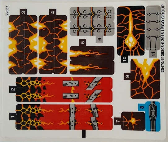 Lego (N) ~ Sticker Sheet for Set 70321 - (25470/6139808)~