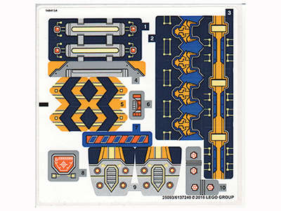 Lego (N) ~ Sticker Sheet for Set 70322 - International Version - (25093/6137240~