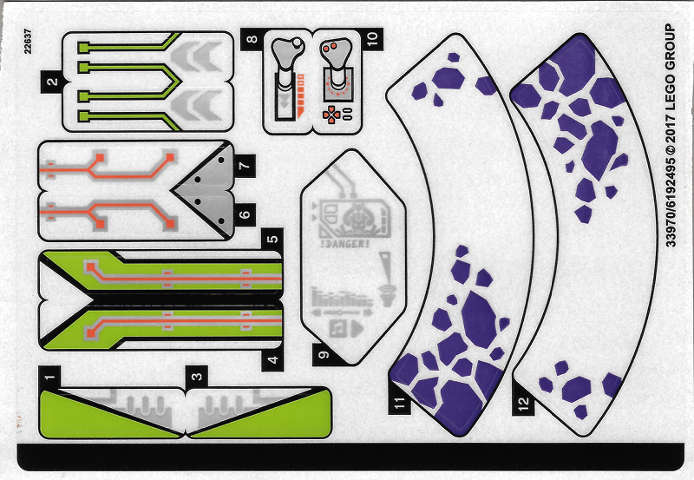 Lego (N) ~ Sticker Sheet for Set 70355 - (33970/6192495)~