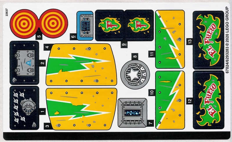 Lego (N) ~ Sticker Sheet for Set 70429 - (67024/6293283)~