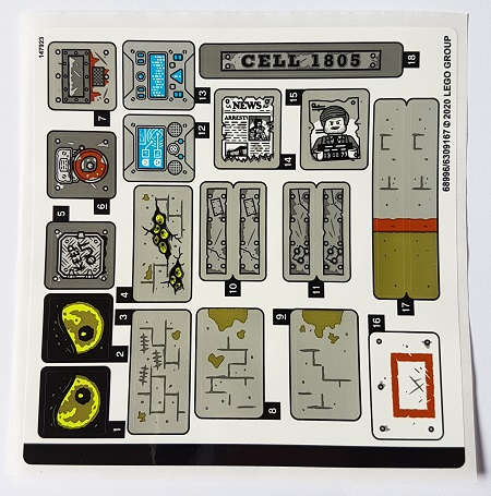 Lego (N) ~ Sticker Sheet for Set 70435 - (68996/6309167)~