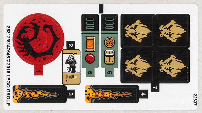 Lego (N) ~ Sticker Sheet for Set 70589 - International Version - (26312/6147645~