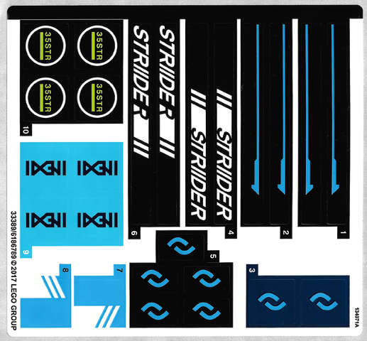 Lego (N) ~ Sticker Sheet for Set 70611 - (33389/6186789)~