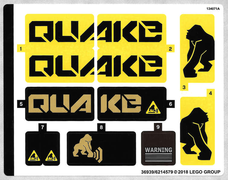 Lego (N) ~ Sticker Sheet for Set 70632 - (36939/6214579)~