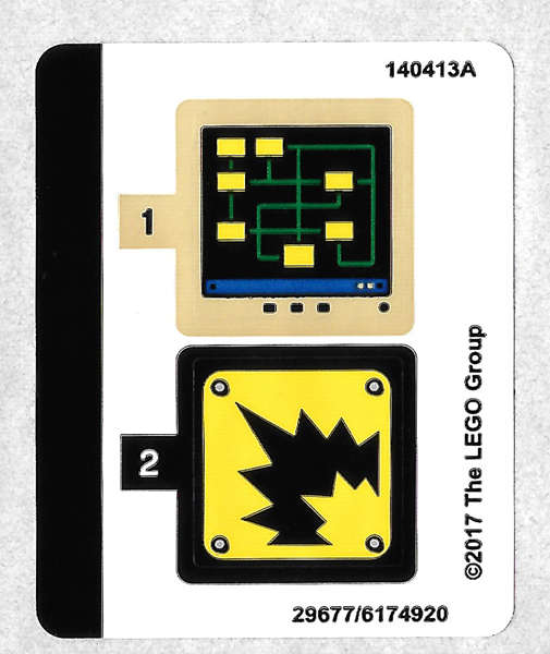 Lego (N) ~ Sticker Sheet for Set 70900 - (29677/6174920)~