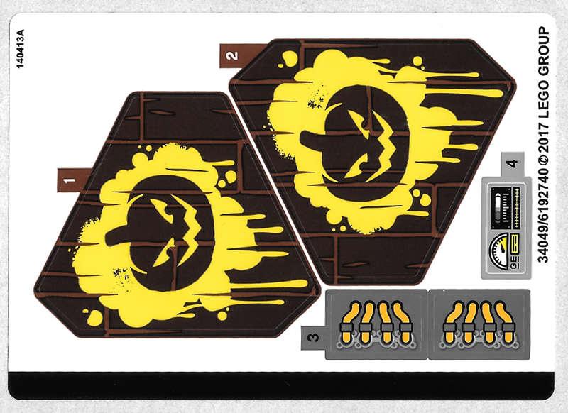 Lego (N) ~ Sticker Sheet for Set 70913 - (34049/6192740)~