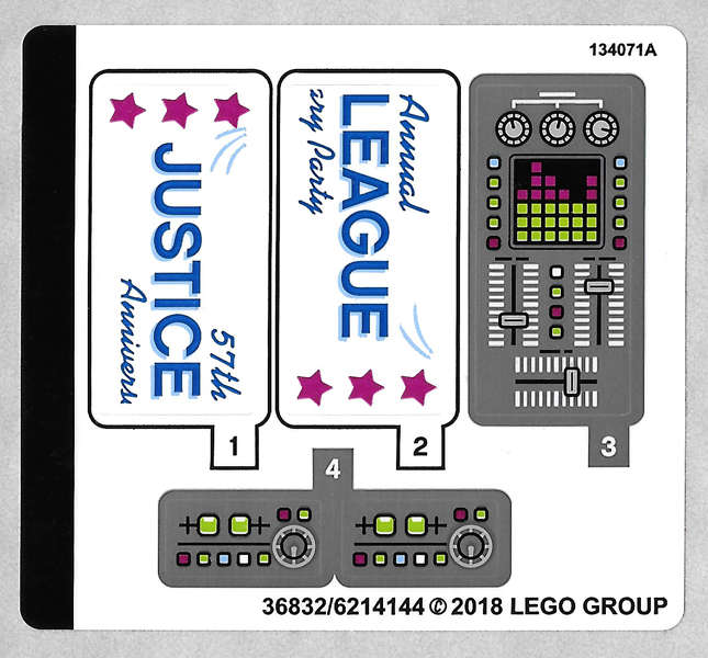 Lego (N) ~ Sticker Sheet for Set 70919 - (36832/6214144)~