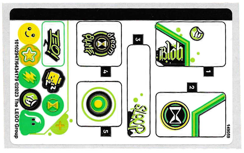 Lego (N) ~ Sticker Sheet for Set 71454 - (10102947/6434179)~