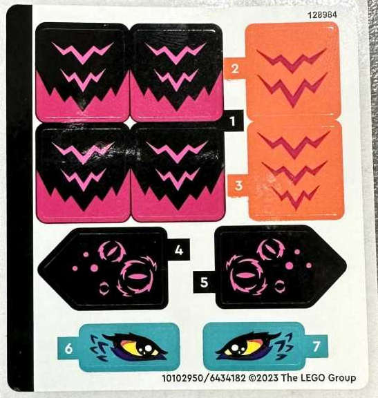 Lego (N) ~ Sticker Sheet for Set 71457 - (10102950/6434182)~