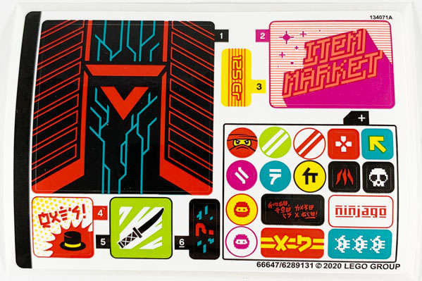 Lego (N) ~ Sticker Sheet for Set 71708 - (66647/6289131)~
