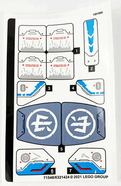 Lego (N) ~ Sticker Sheet for Set 71738 - (71548/6321424)~