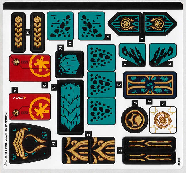 Lego (N) ~ Sticker Sheet for Set 71755 - (78481/6344780)~